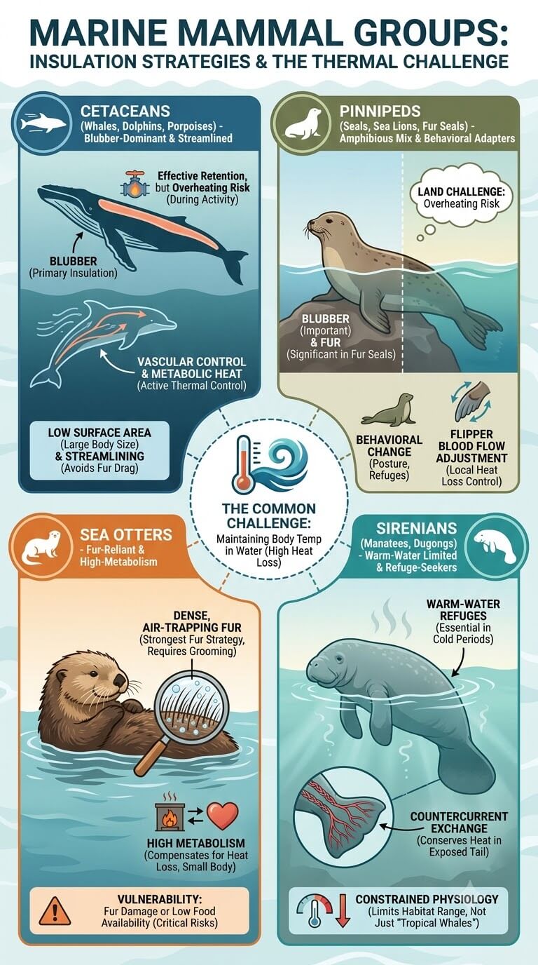 How Major Marine Mammal Groups Differ