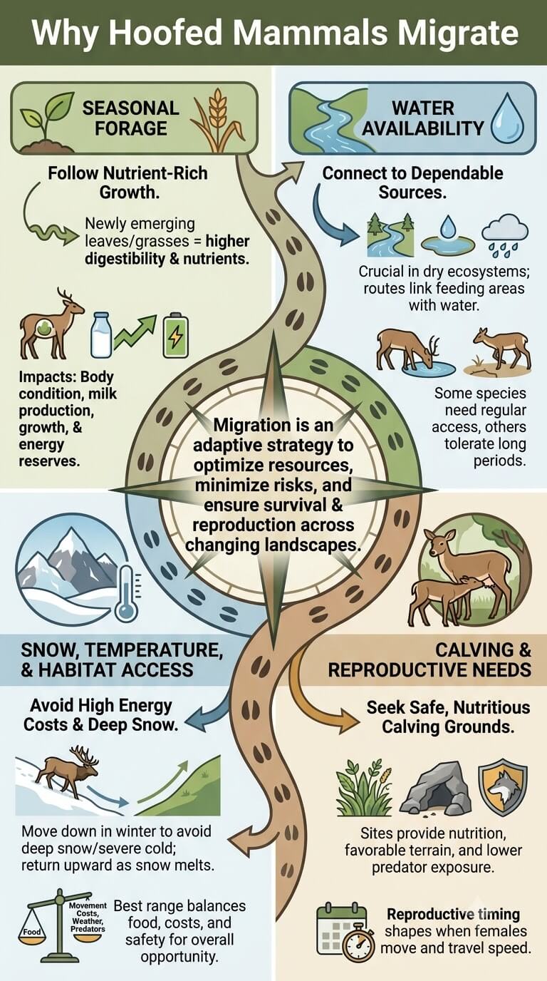 Why Hoofed Mammals Migrate