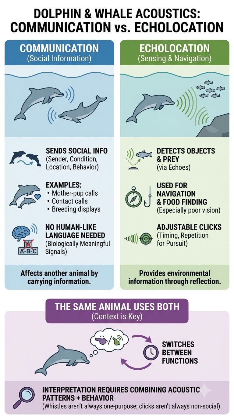 Communication Is Not the Same as Echolocation