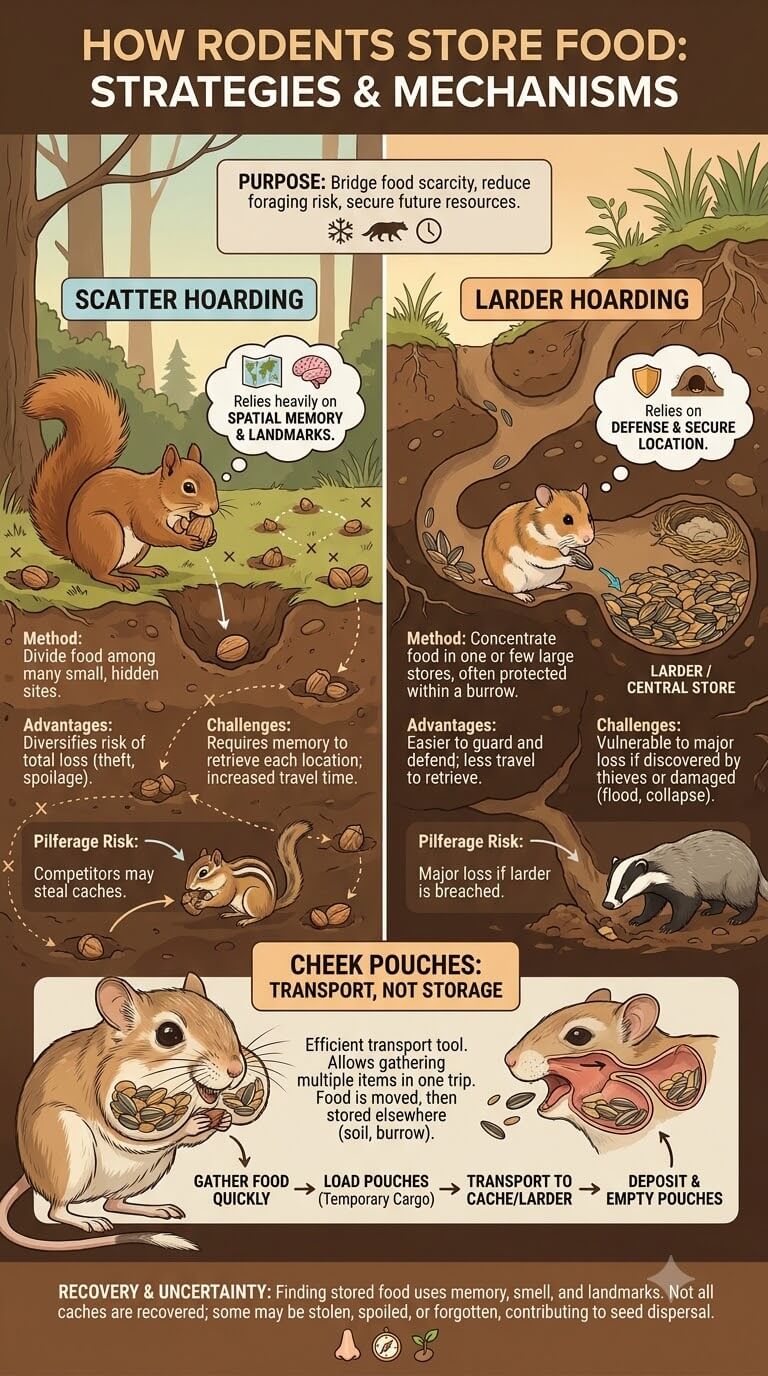 How Rodents Store Food