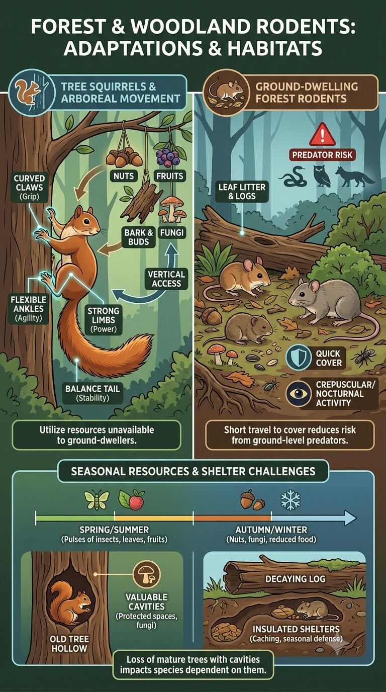 Forest and Woodland Rodents