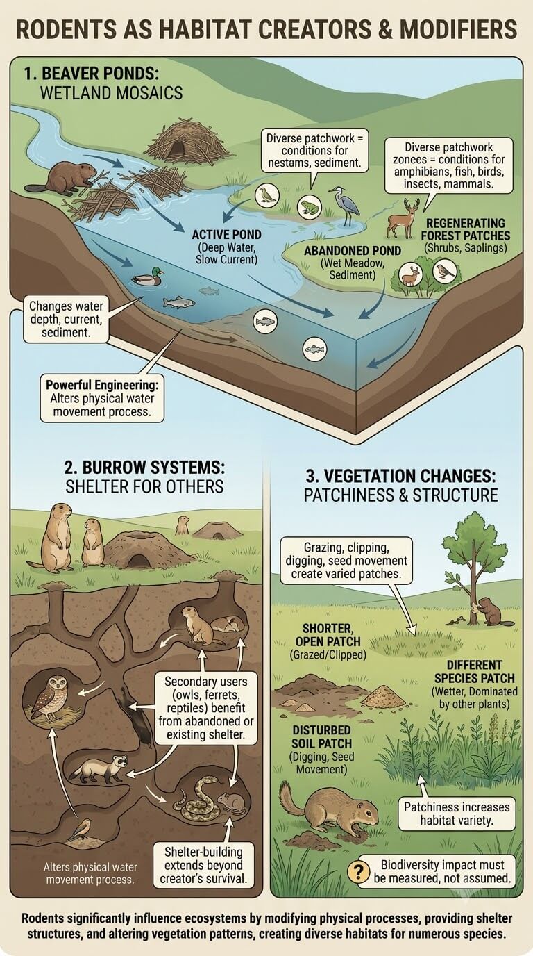 Rodents as Habitat Creators and Modifiers