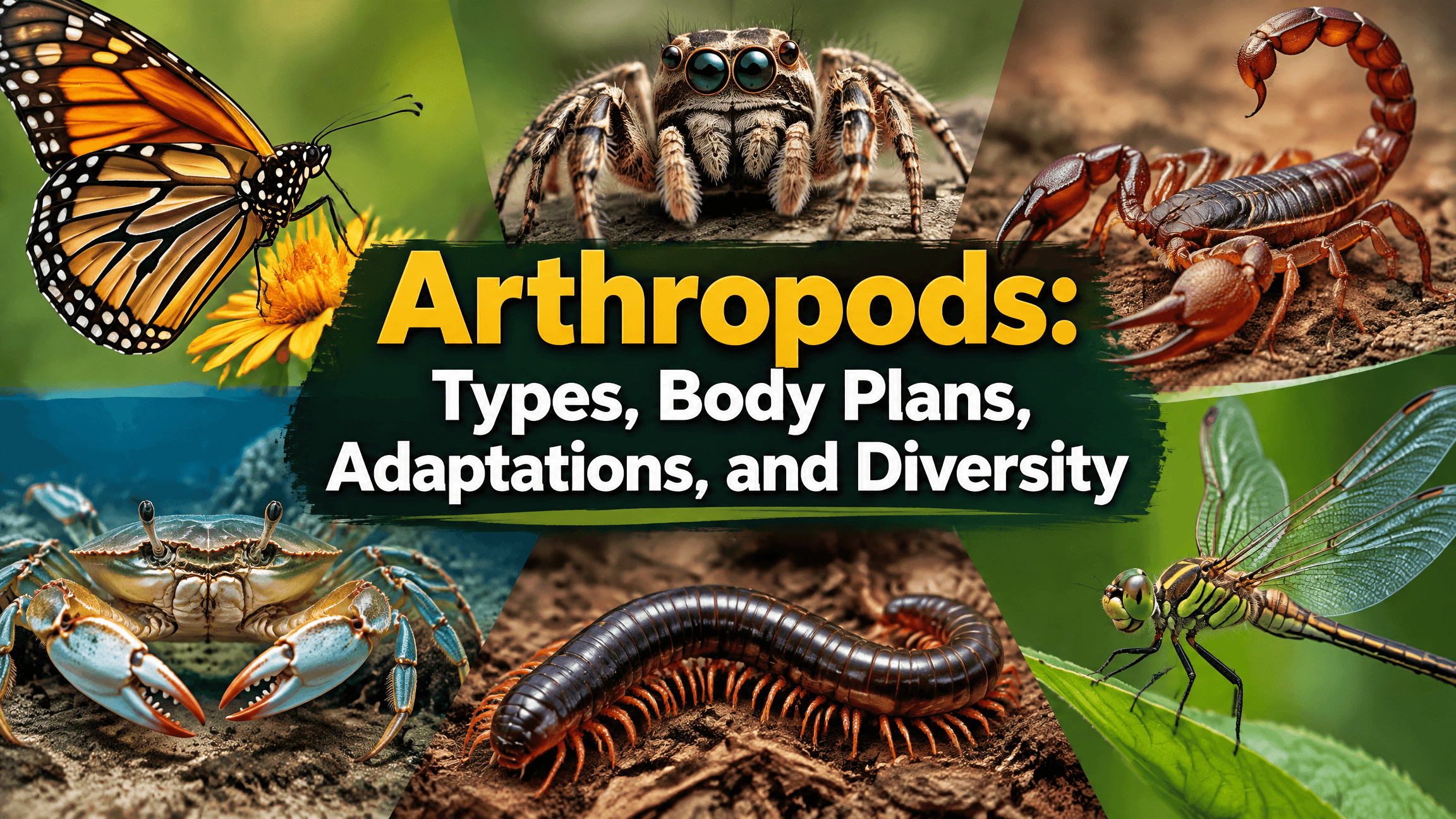 Arthropods: Types, Body Plans, Adaptations, and Diversity