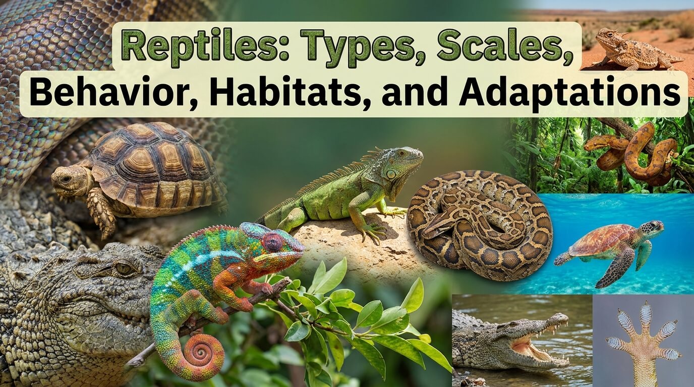 Reptiles: Types, Scales, Behavior, Habitats, and Adaptations
