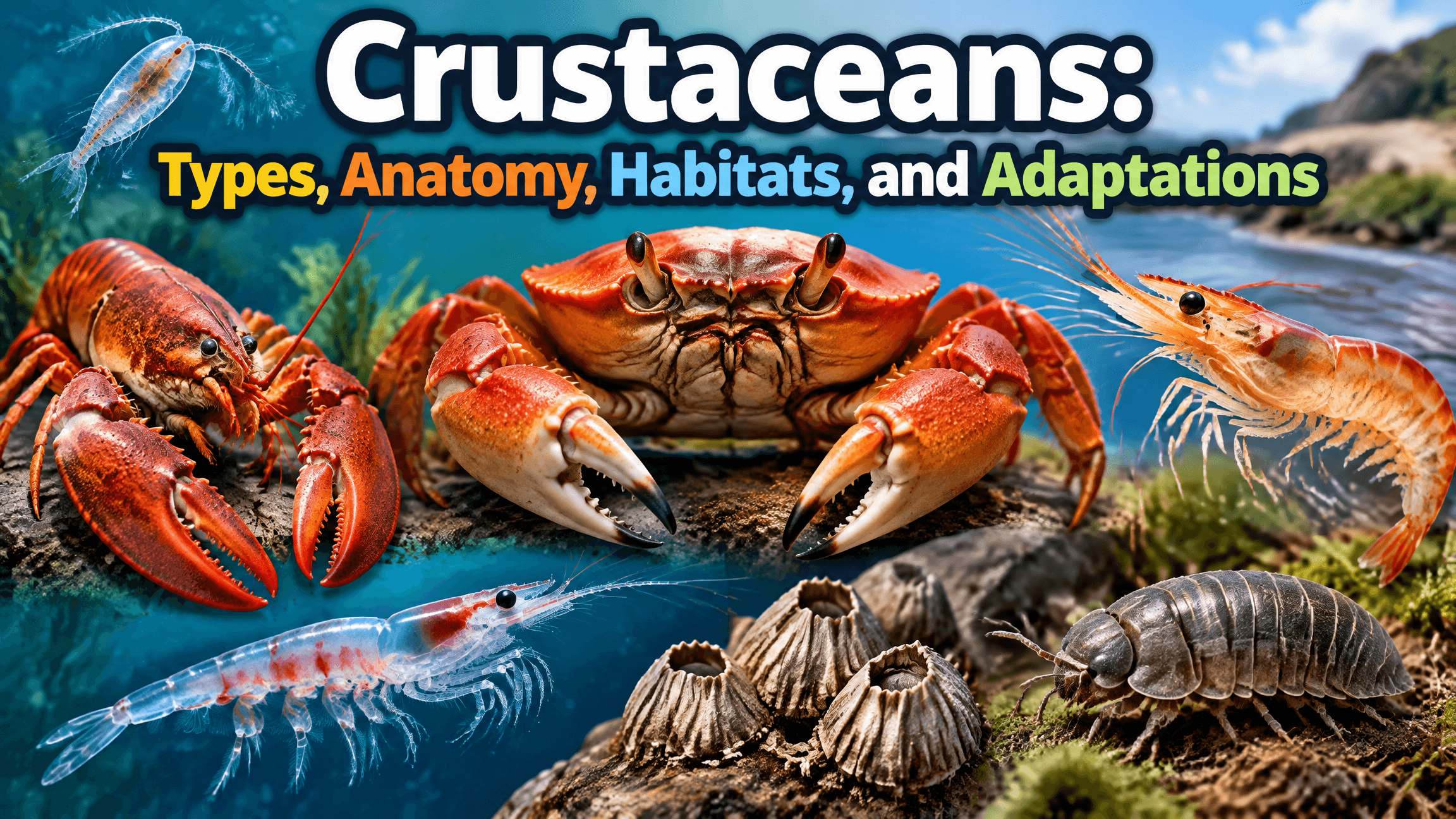 Crustaceans: Types, Anatomy, Habitats, and Adaptations