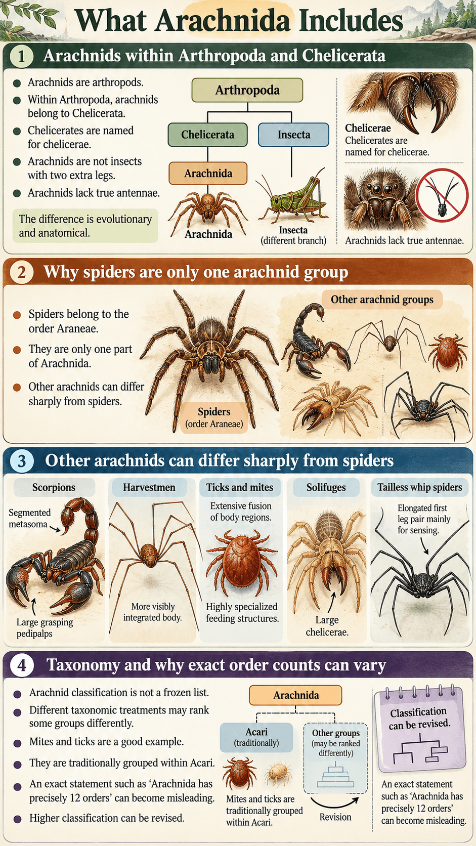 What Arachnida Includes