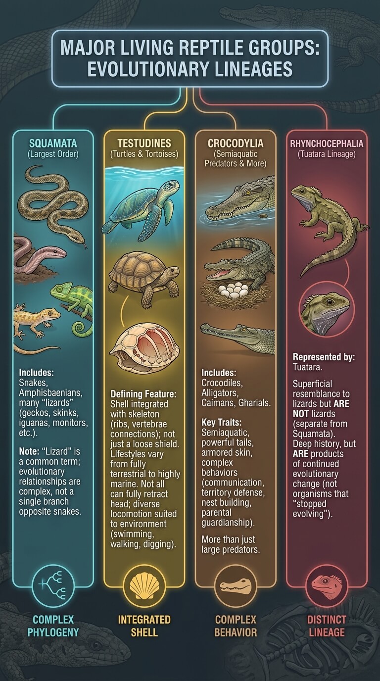 The Major Living Reptile Groups