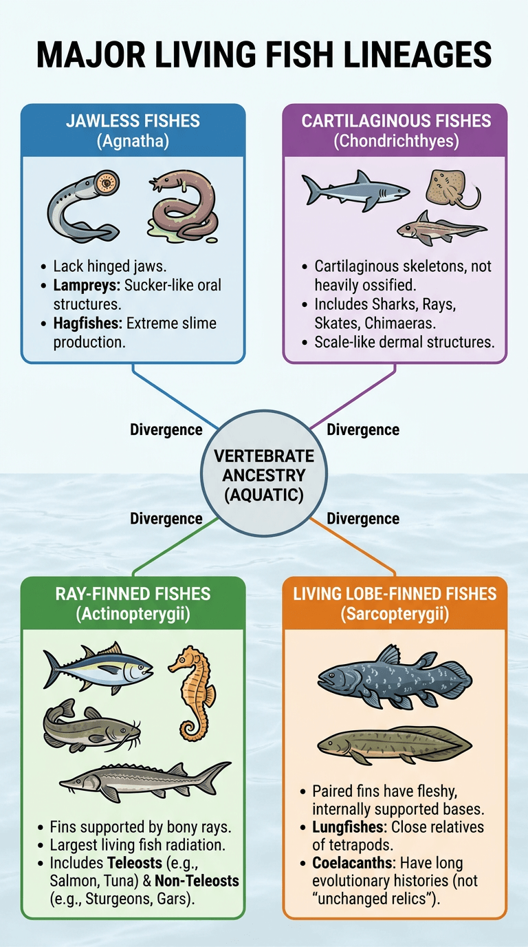 The Major Living Fish Lineages