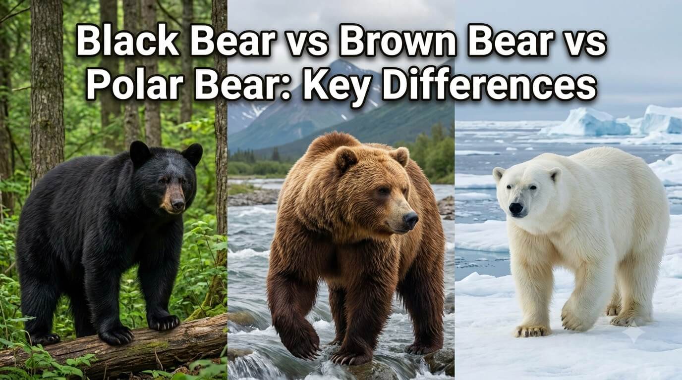 Black Bear vs Brown Bear vs Polar Bear: Key Differences