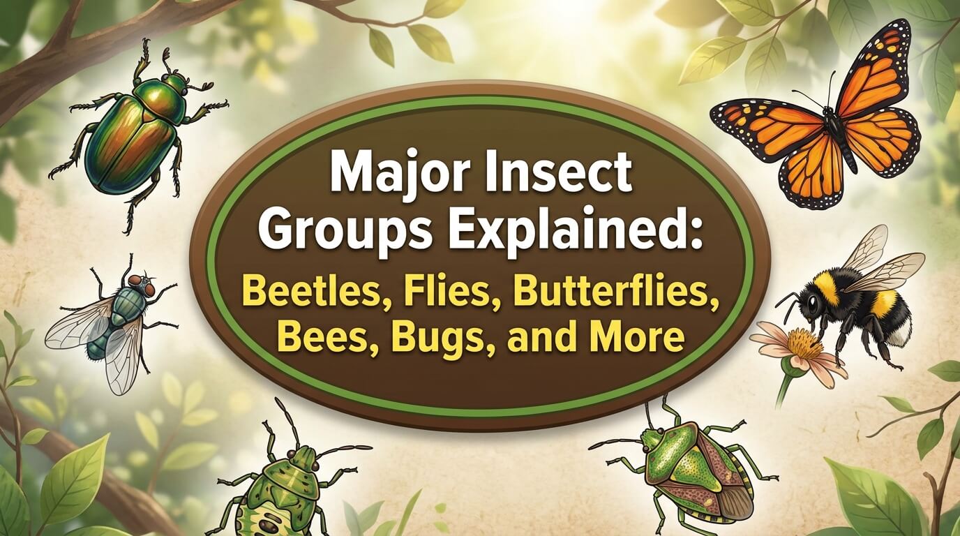 Major Insect Groups Explained: Beetles, Flies, Butterflies, Bees, Bugs, and More