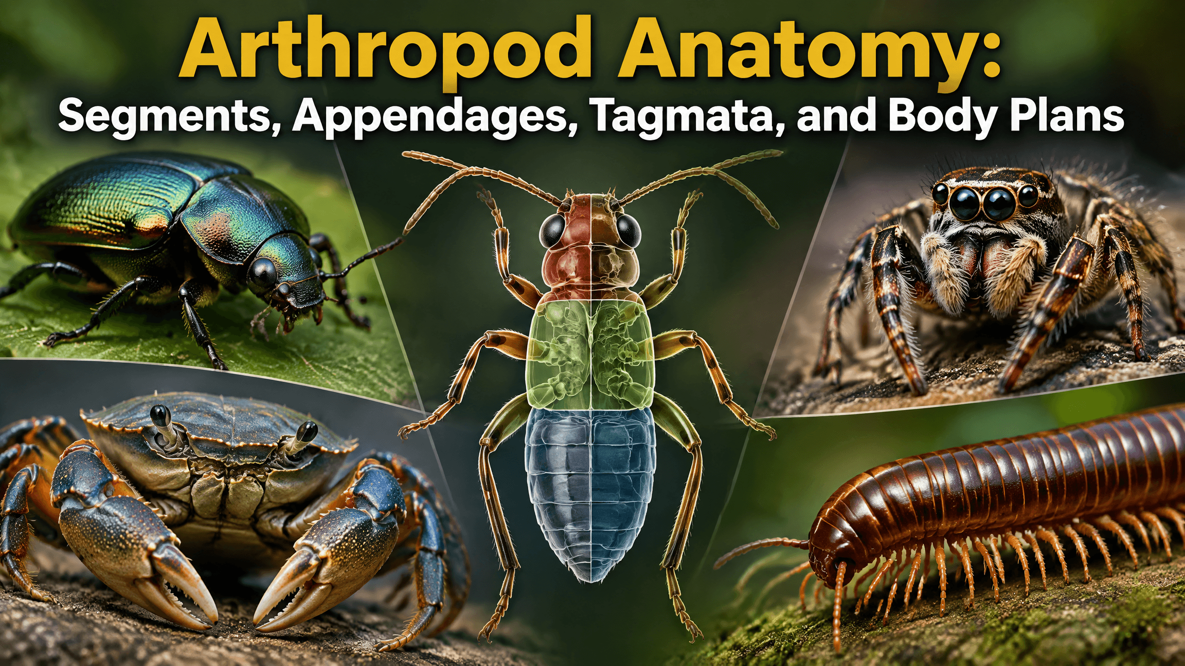 Arthropod Anatomy: Segments, Appendages, Tagmata, and Body Plans
