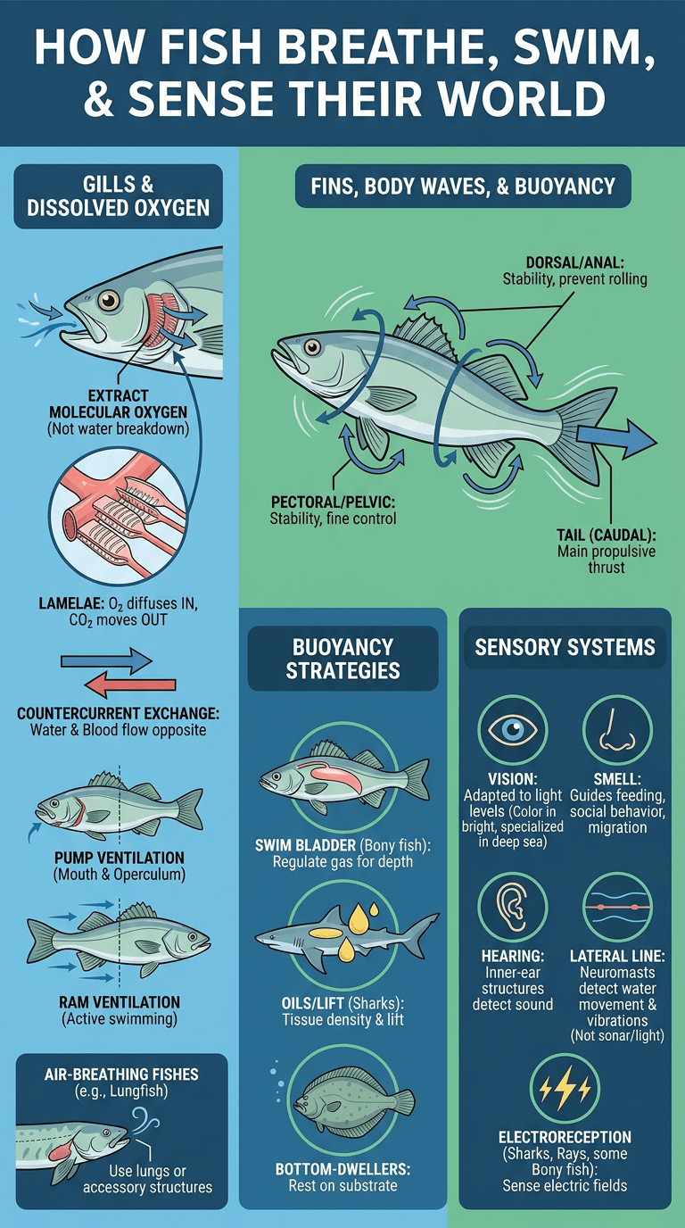 How Fish Breathe, Swim, and Sense Their World