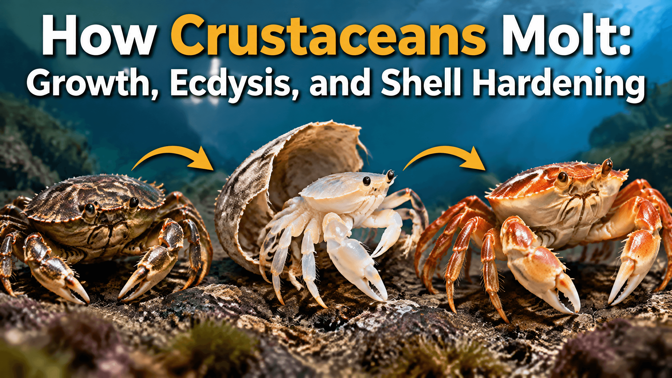How Crustaceans Molt: Growth, Ecdysis, and Shell Hardening
