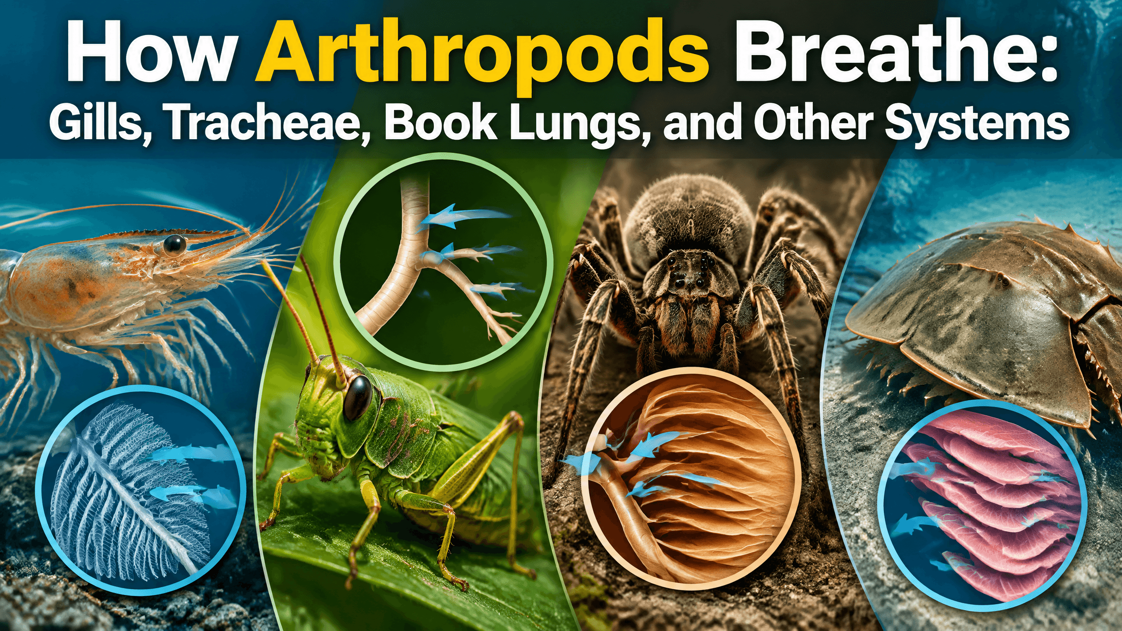 How Arthropods Breathe: Gills, Tracheae, Book Lungs, and Other Systems