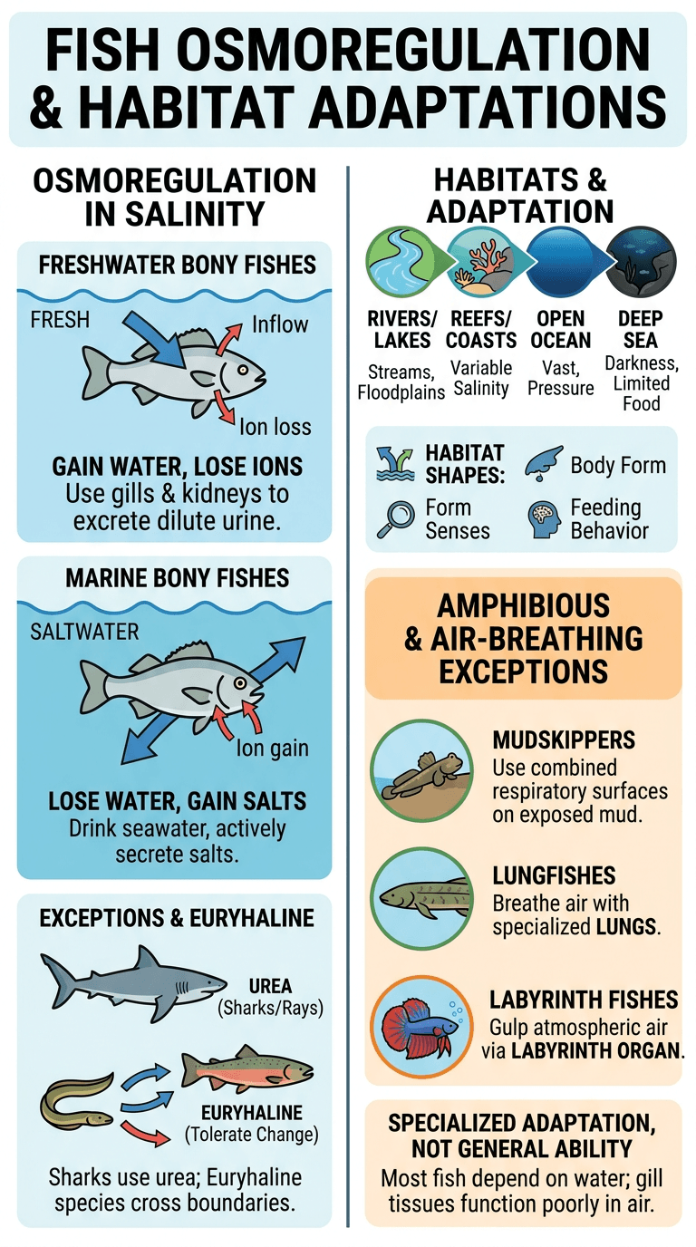 Freshwater, Saltwater, and Fish Habitats
