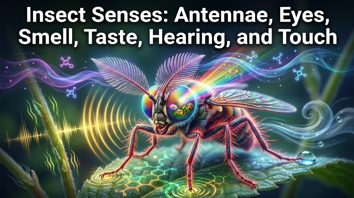 Insect Senses: Antennae, Eyes, Smell, Taste, Hearing, and Touch