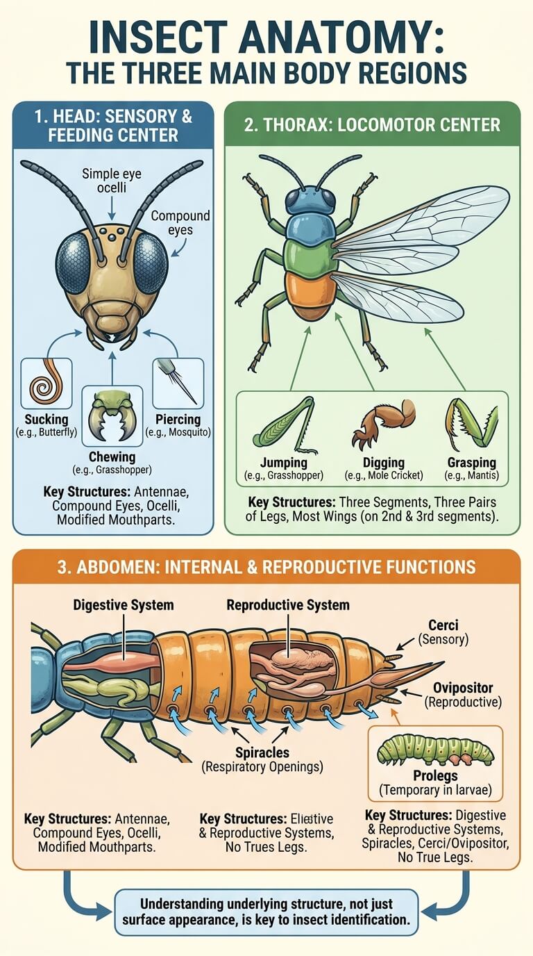 The Three Main Body Regions
