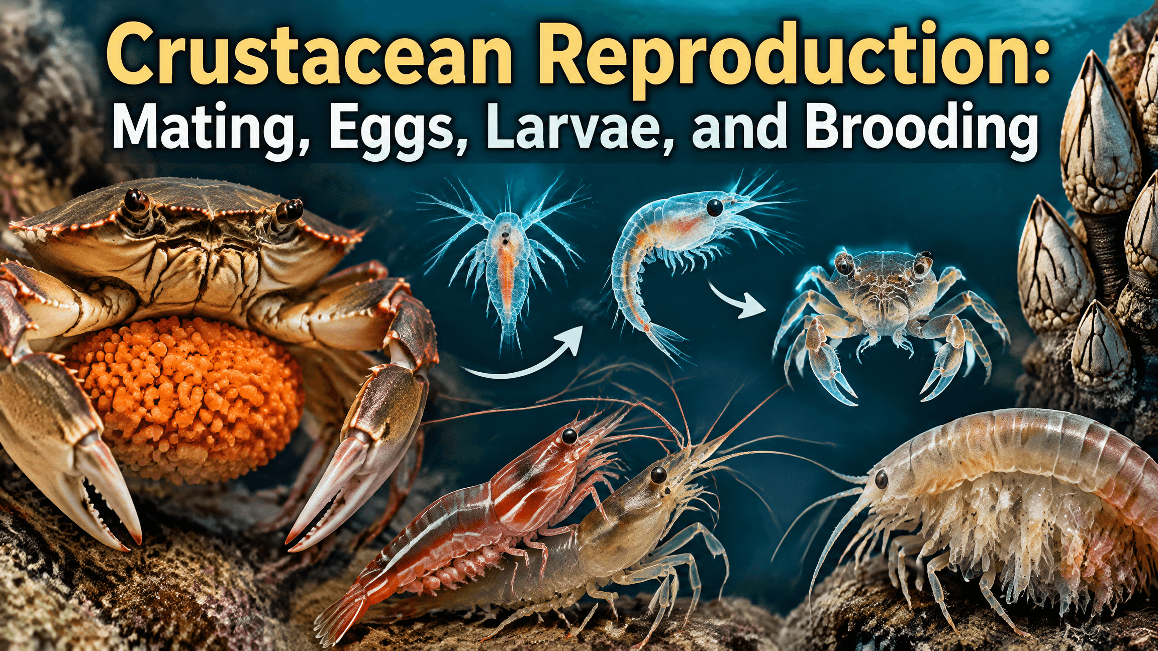 Crustacean Reproduction: Mating, Eggs, Larvae, and Brooding