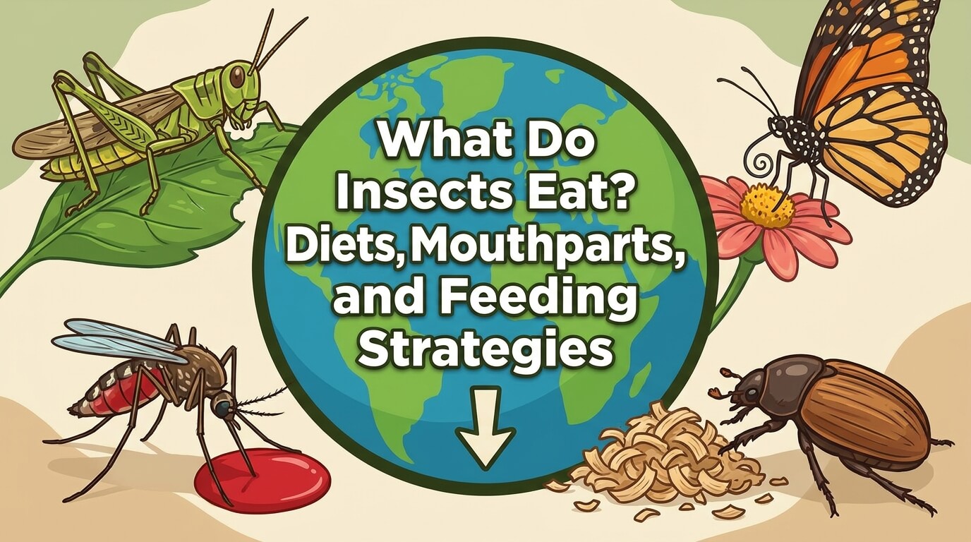 What Do Insects Eat? Diets, Mouthparts, and Feeding Strategies