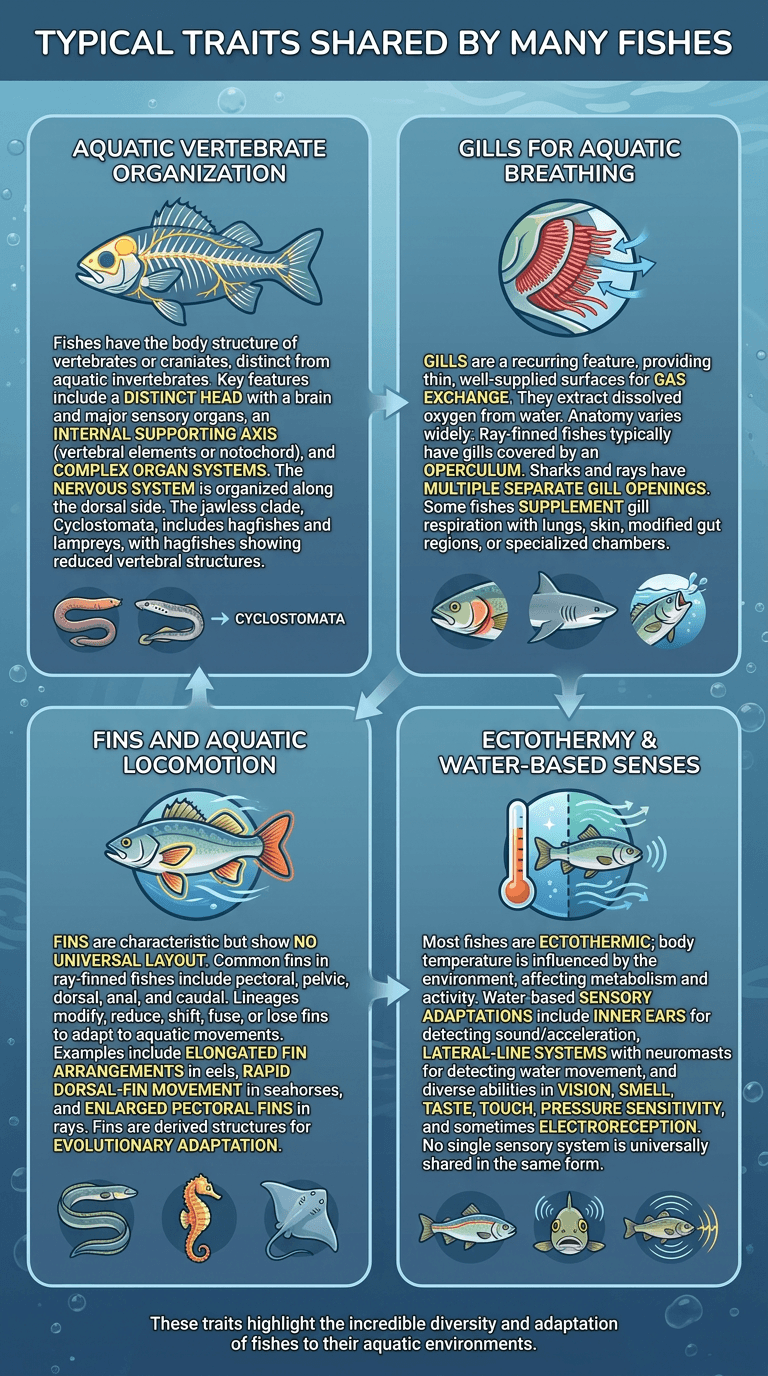 Typical Traits Shared by Many Fishes