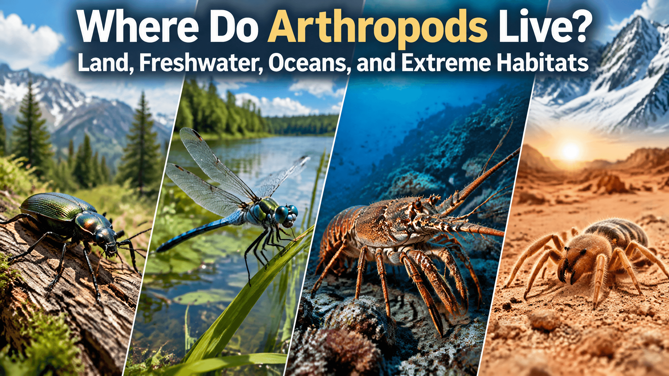 Where Do Arthropods Live? Land, Freshwater, Oceans, and Extreme Habitats