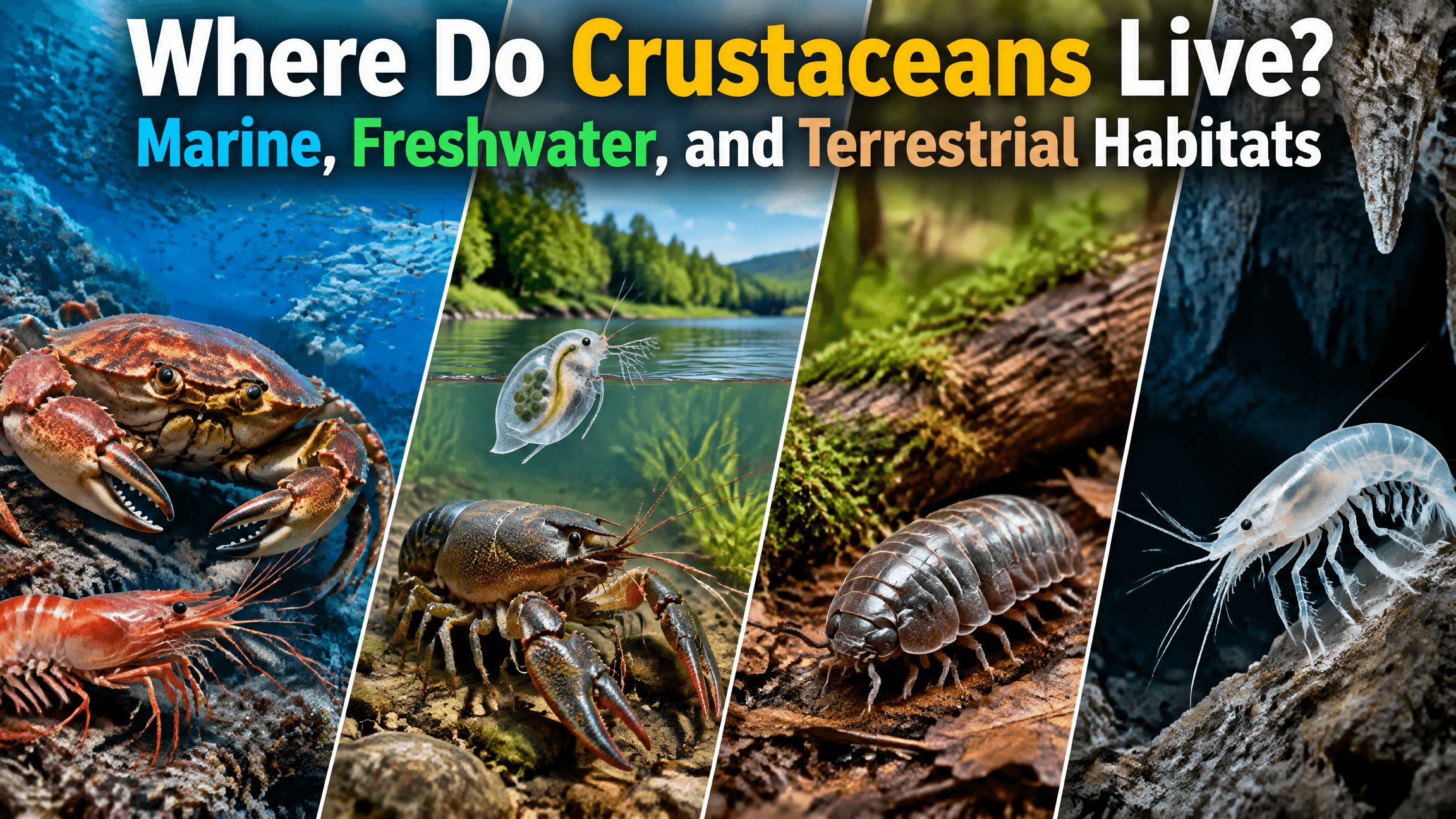 Where Do Crustaceans Live? Marine, Freshwater, and Terrestrial Habitats