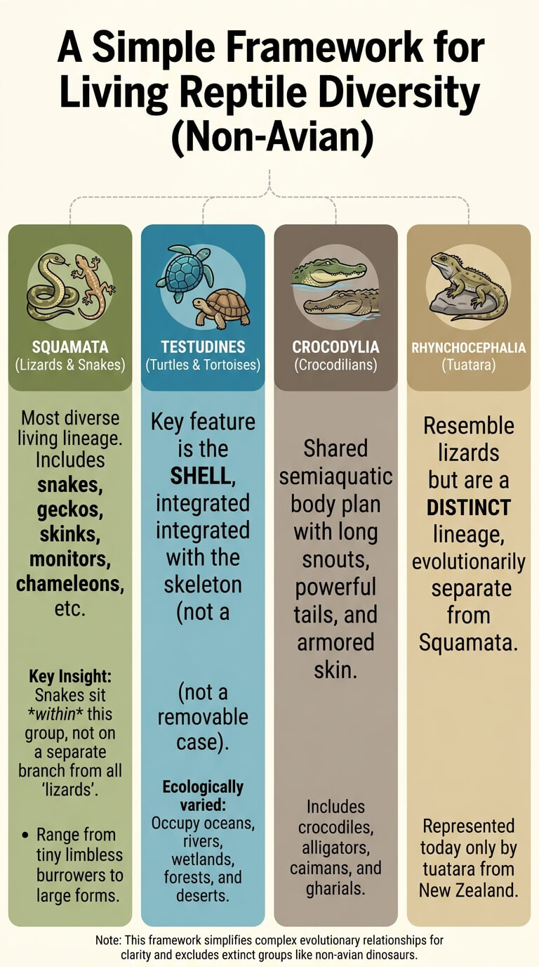 A Simple Framework for Understanding Reptile Diversity