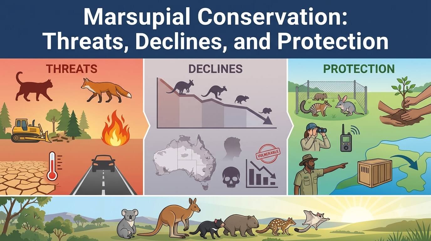 Marsupial Conservation: Threats, Declines, and Protection