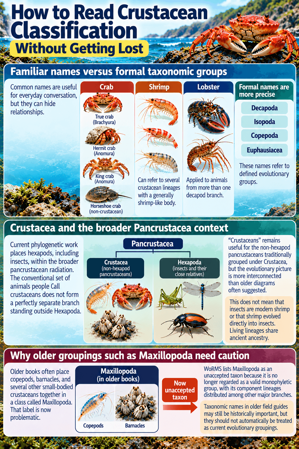 How to Read Crustacean Classification Without Getting Lost