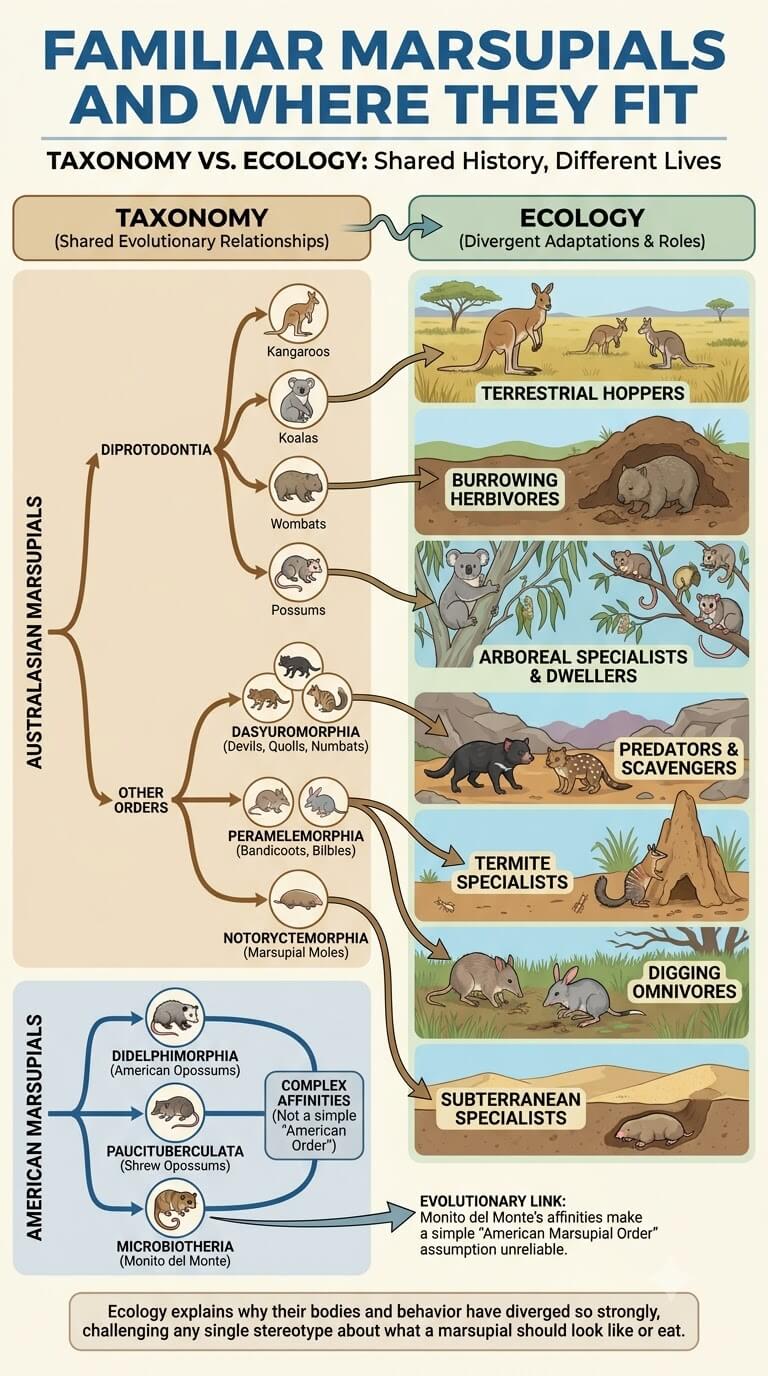 Familiar Marsupials and Where They Fit