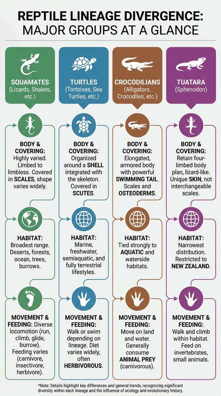 How the Major Groups Differ at a Glance