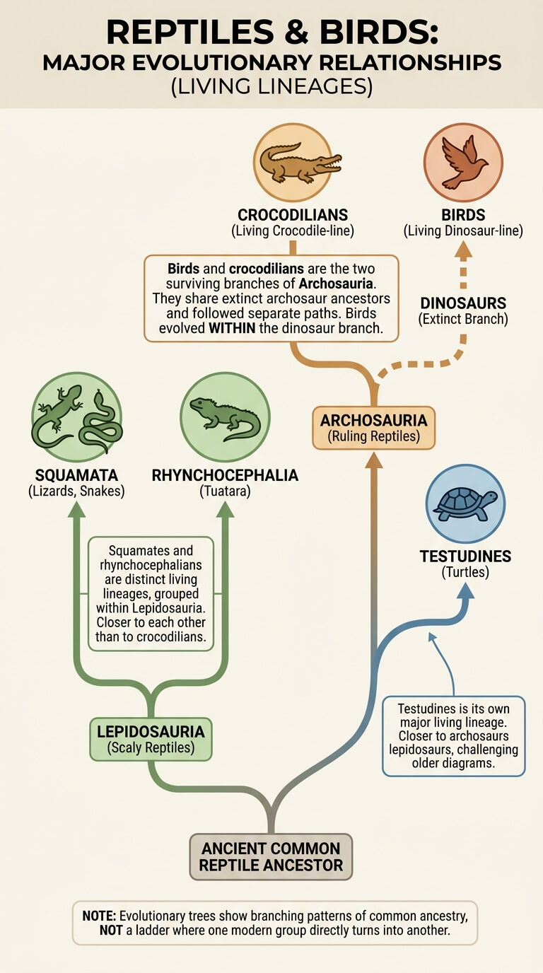 Reptiles and Birds in the Larger Evolutionary Tree