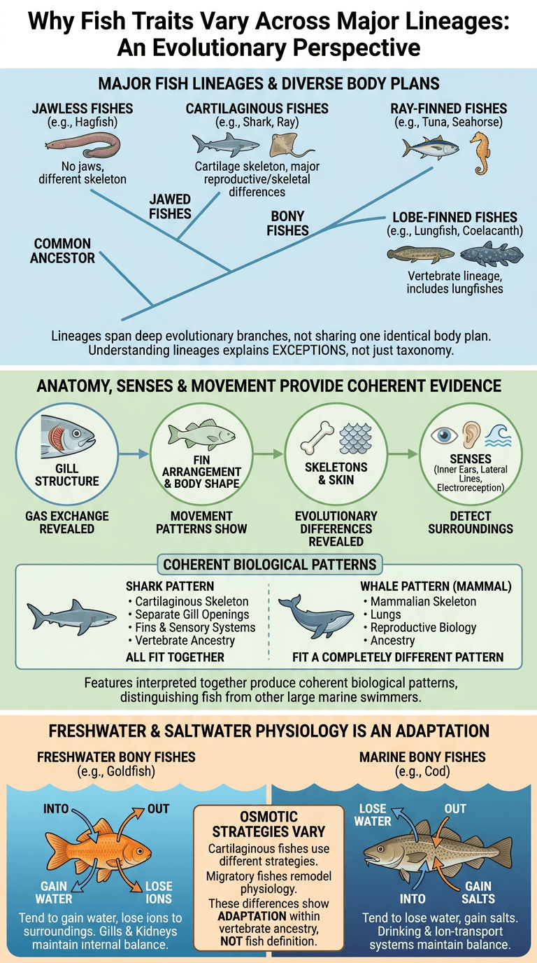 Why Fish Traits Vary Across Major Lineages
