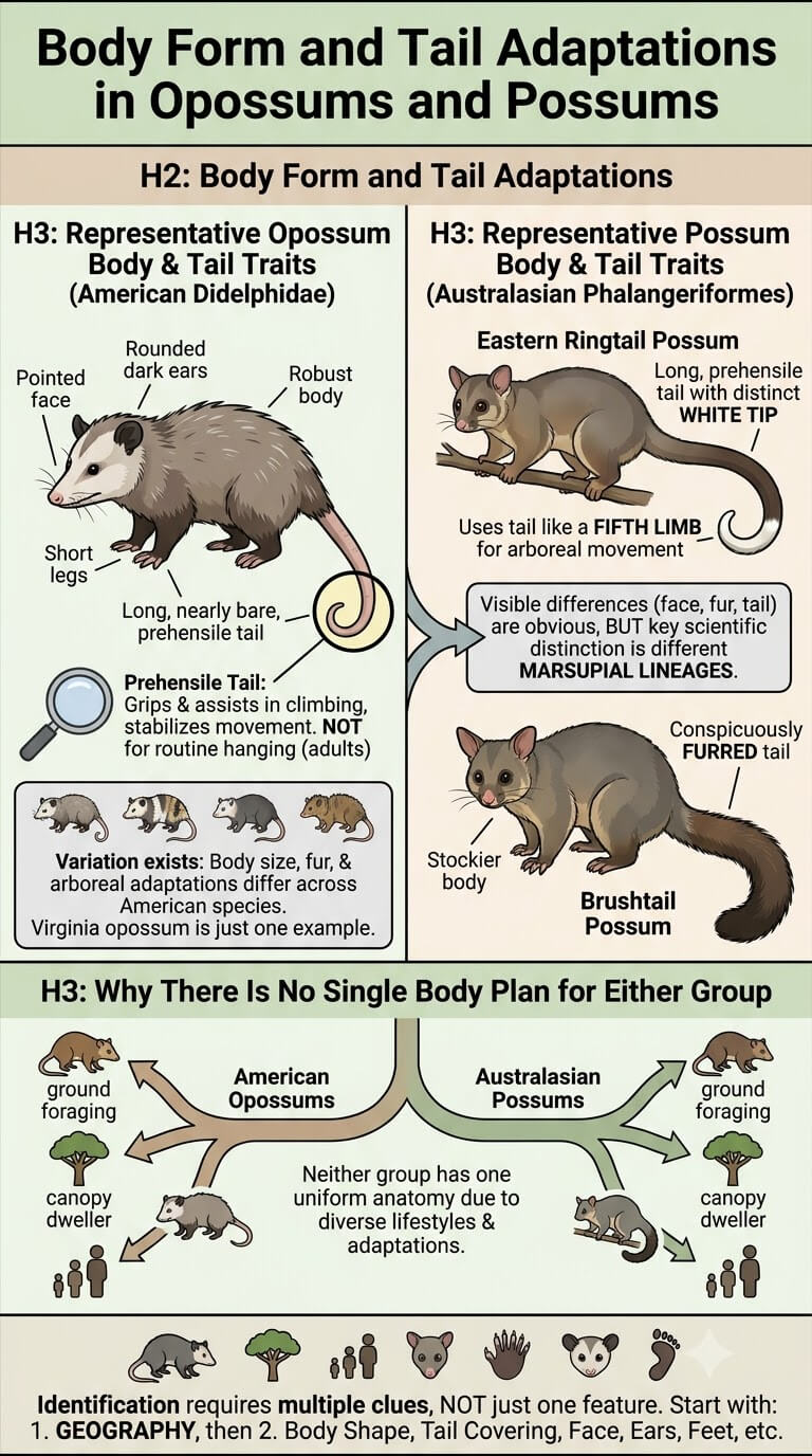 Body Form and Tail Adaptations
