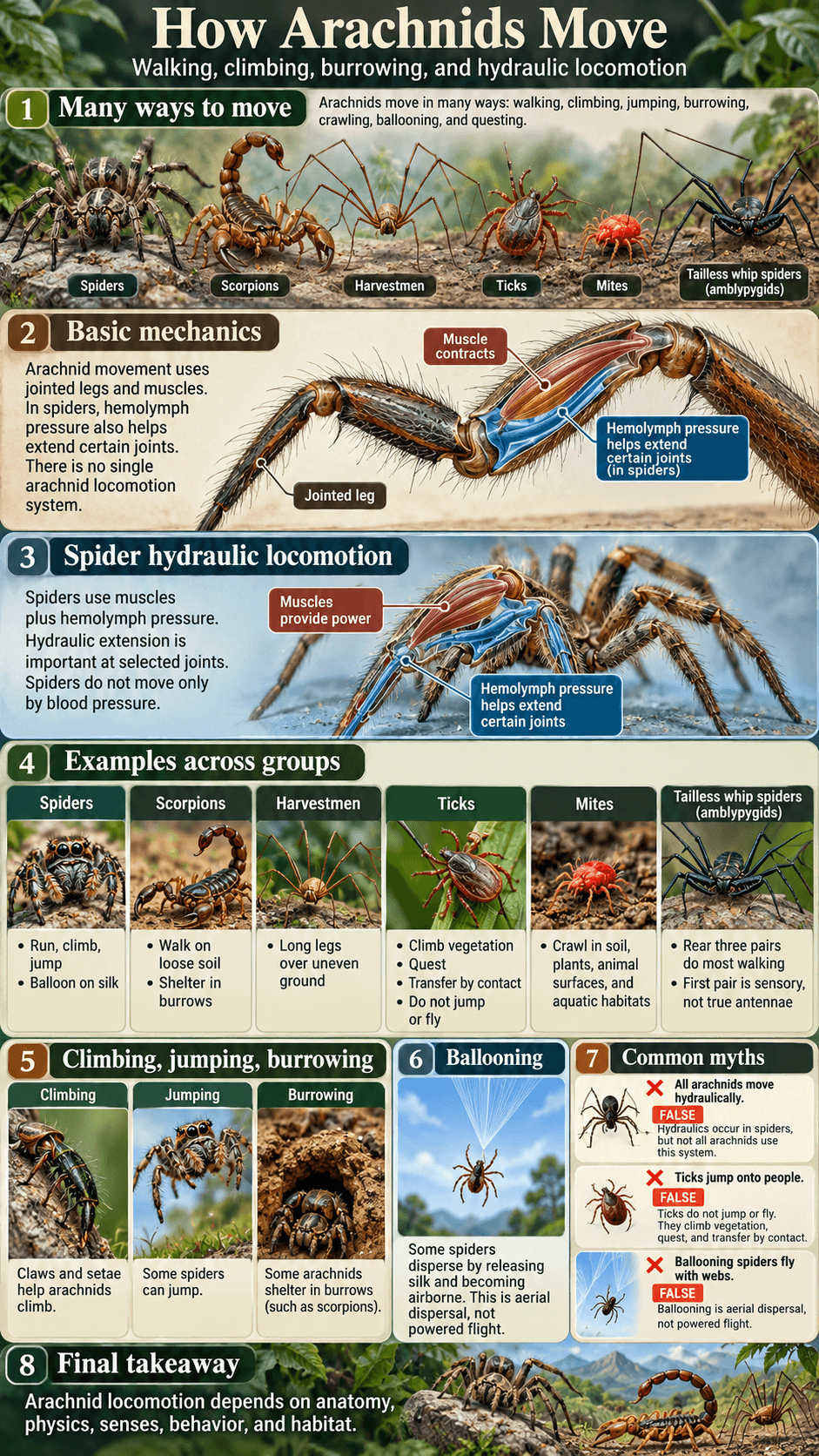 How Arachnids Move