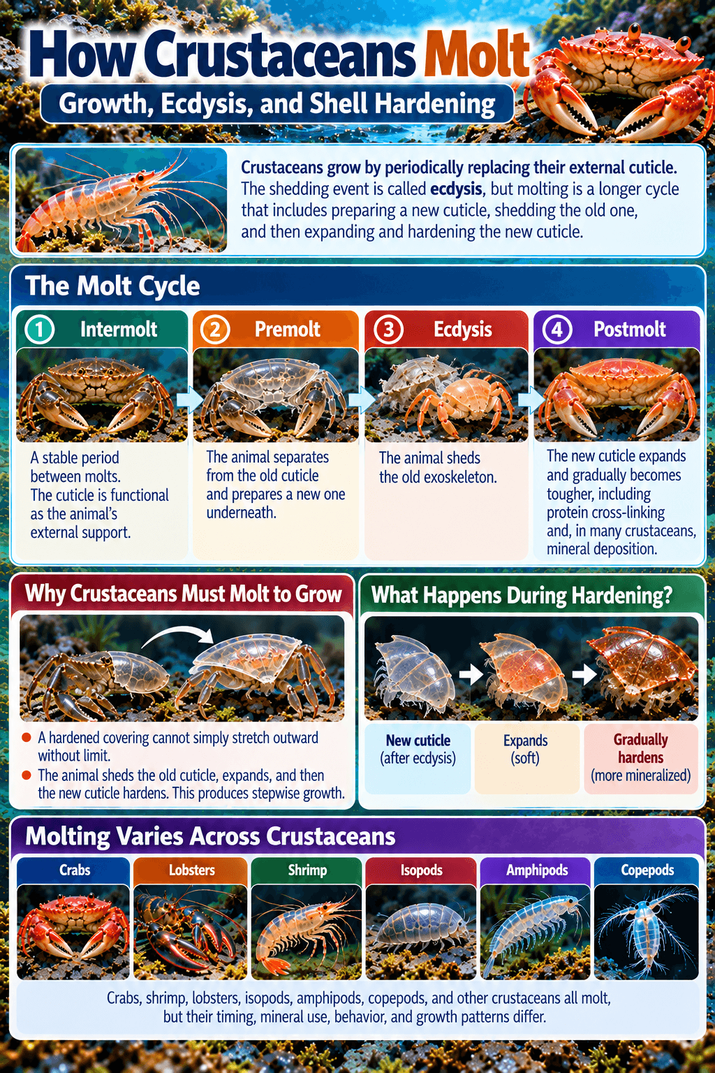 How Crustaceans Molt