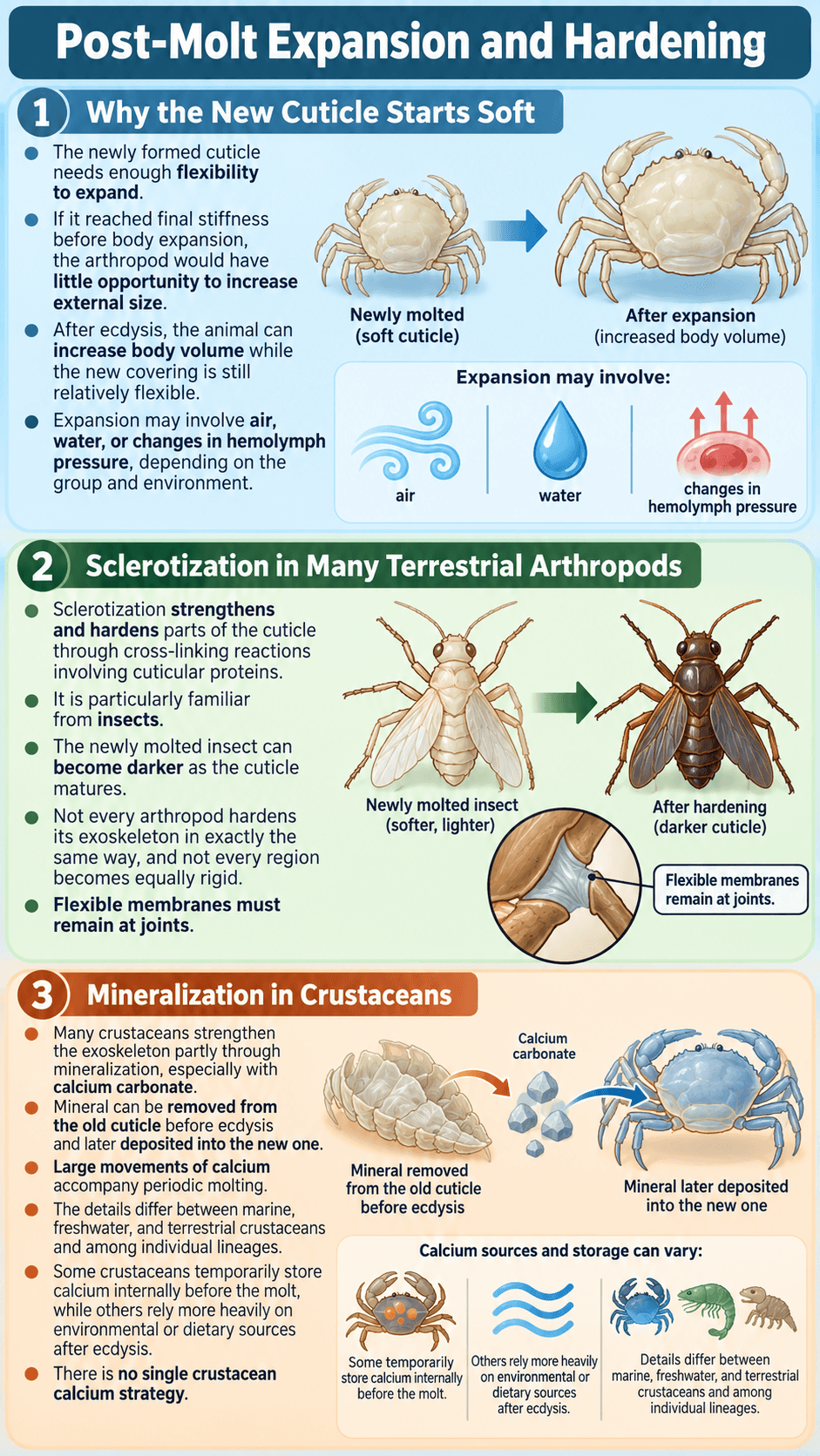 Post-Molt Expansion and Hardening