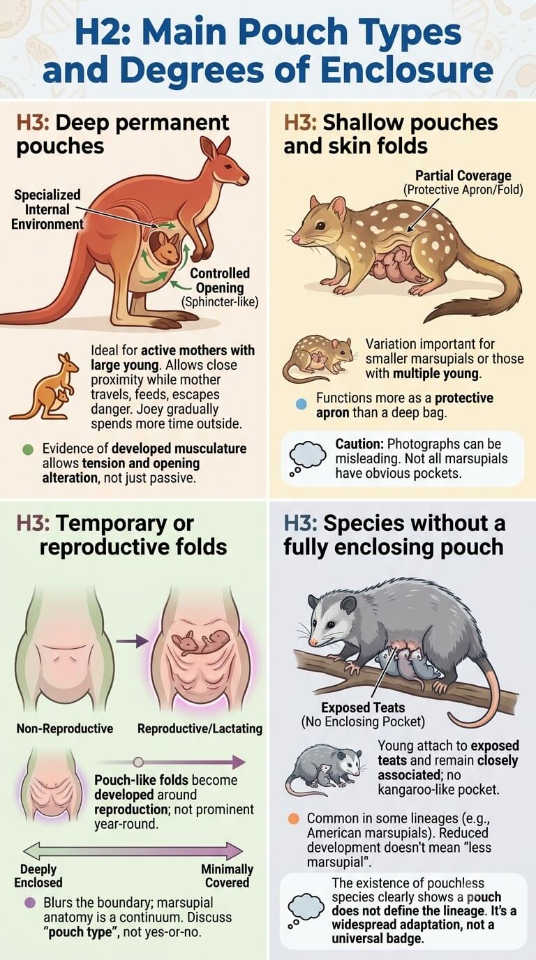 Main Pouch Types and Degrees of Enclosure