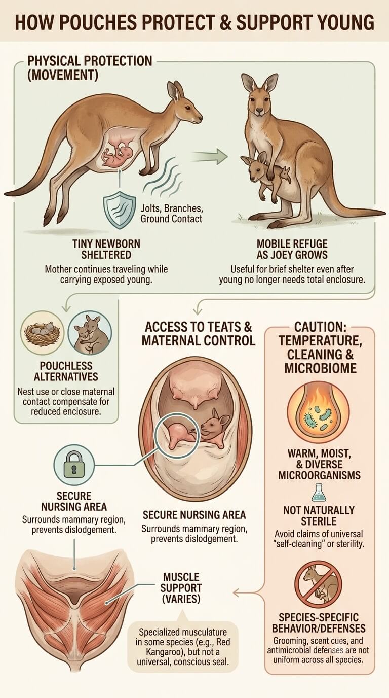 How Pouches Protect and Support Young
