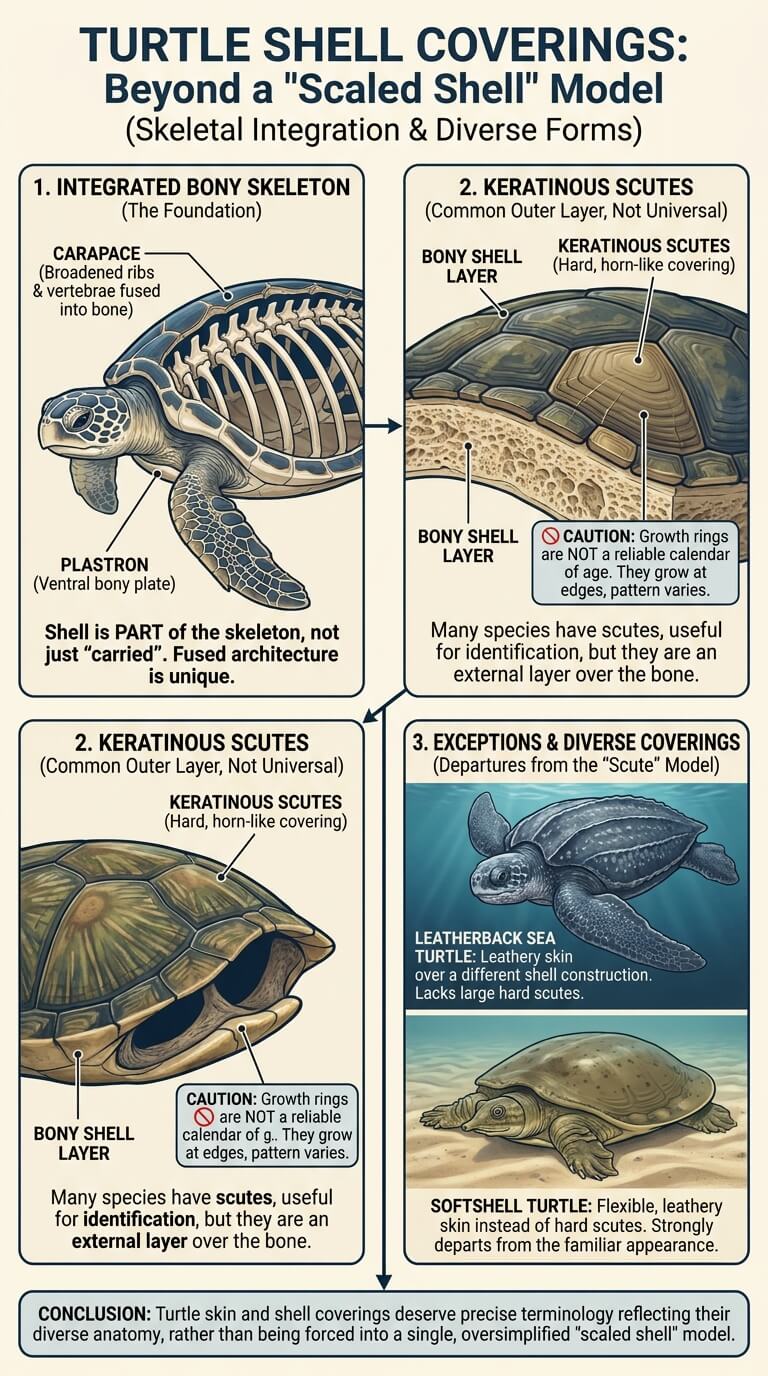 Turtle Shell Coverings Without Oversimplification