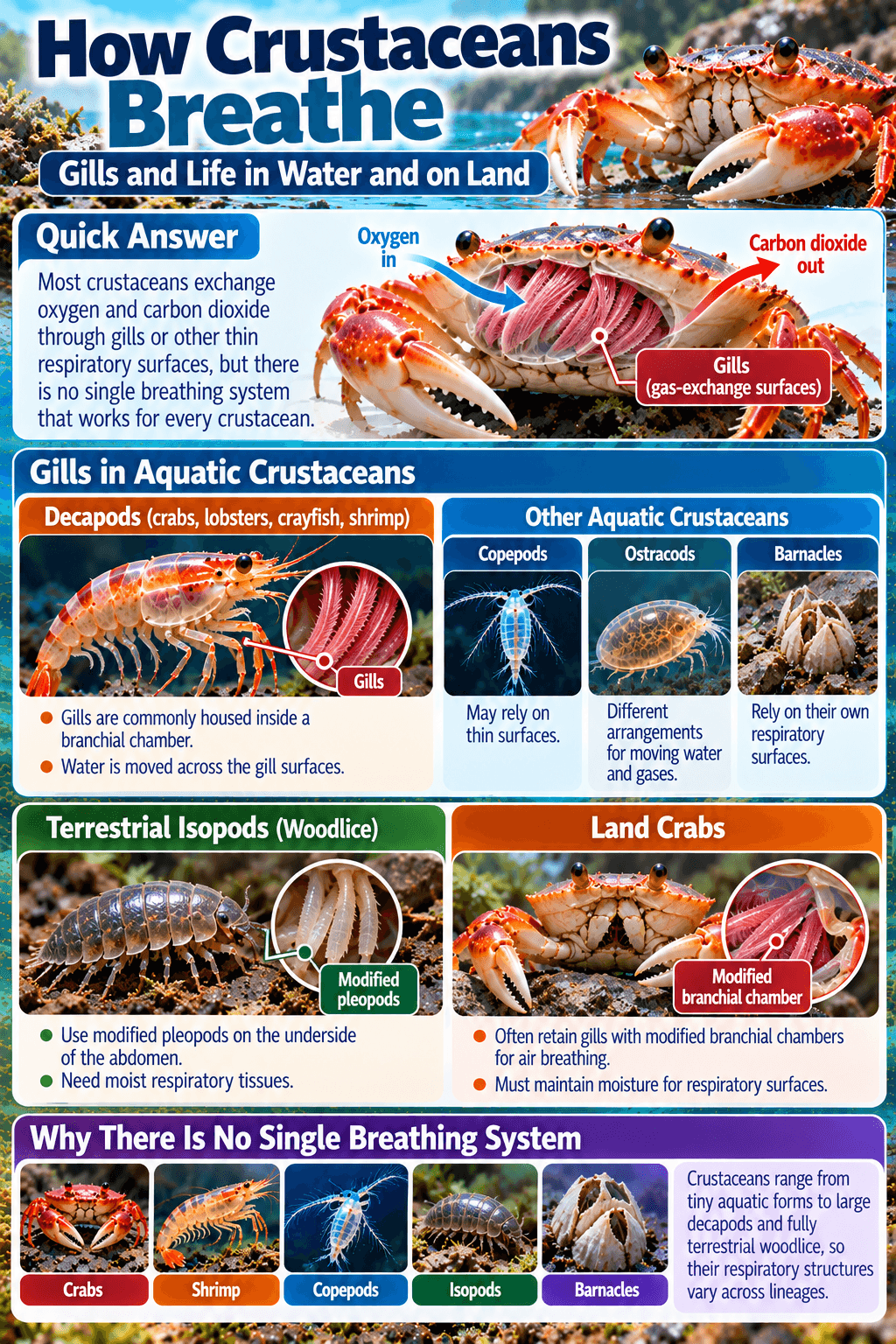 How Crustaceans Breathe