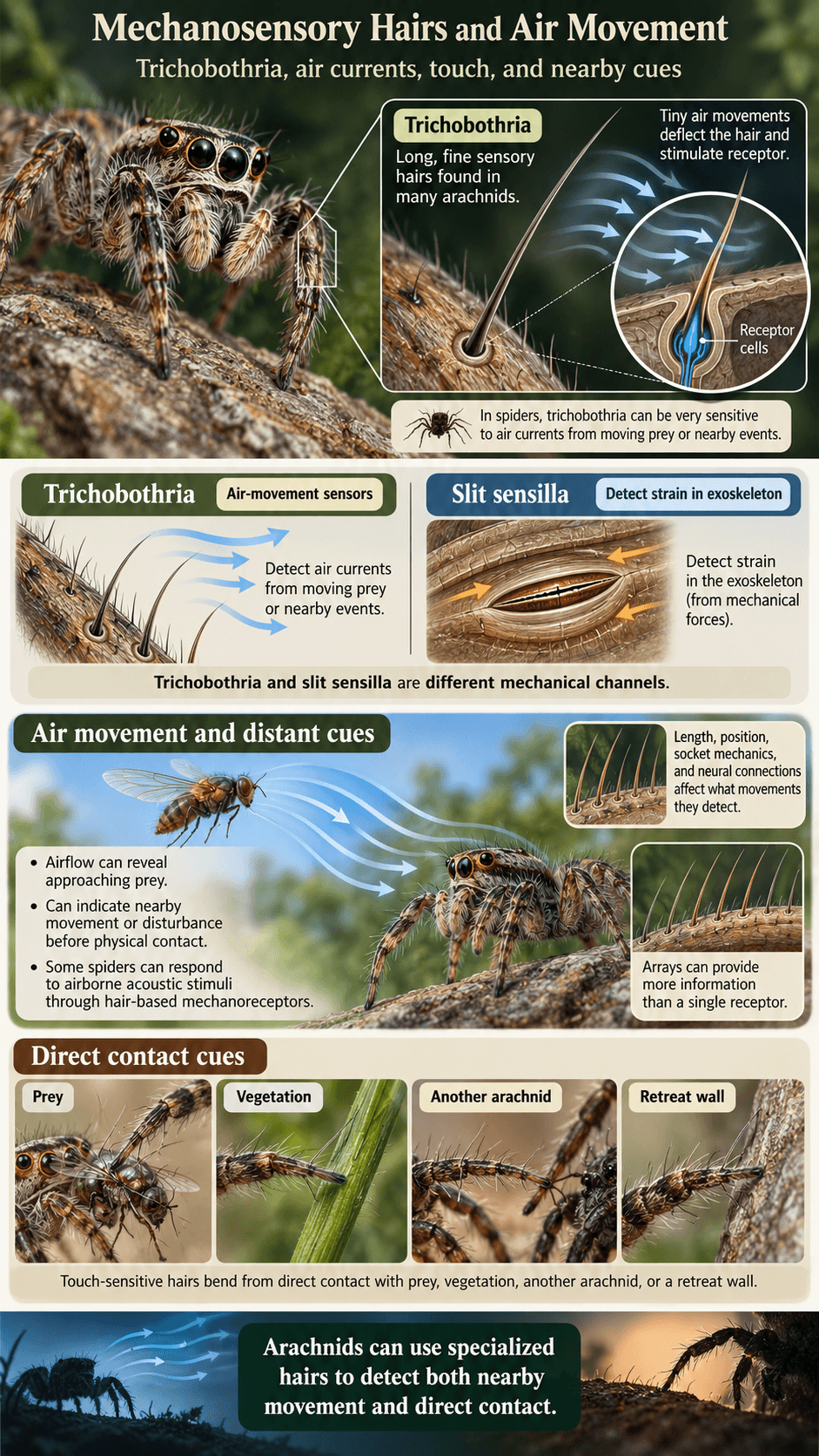 Mechanosensory Hairs and Air Movement
