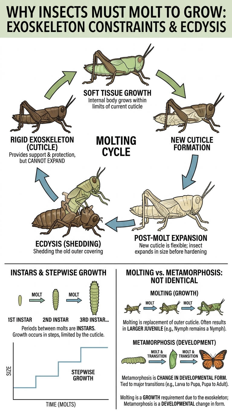 Why Insects Must Molt to Grow
