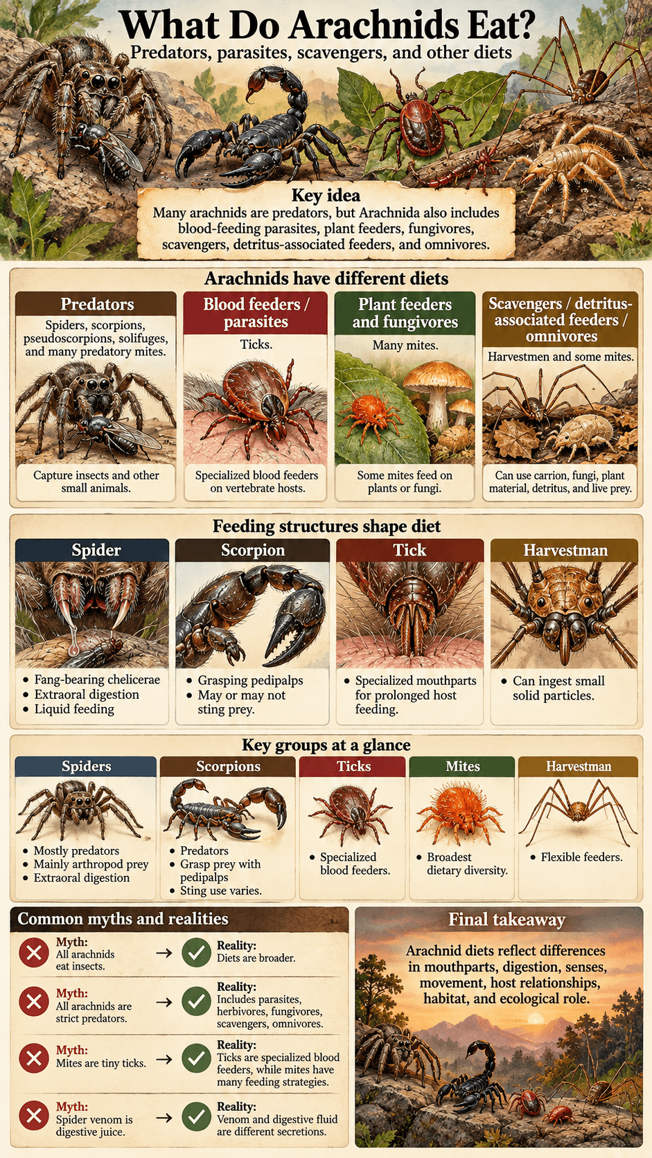 What Do Arachnids Eat