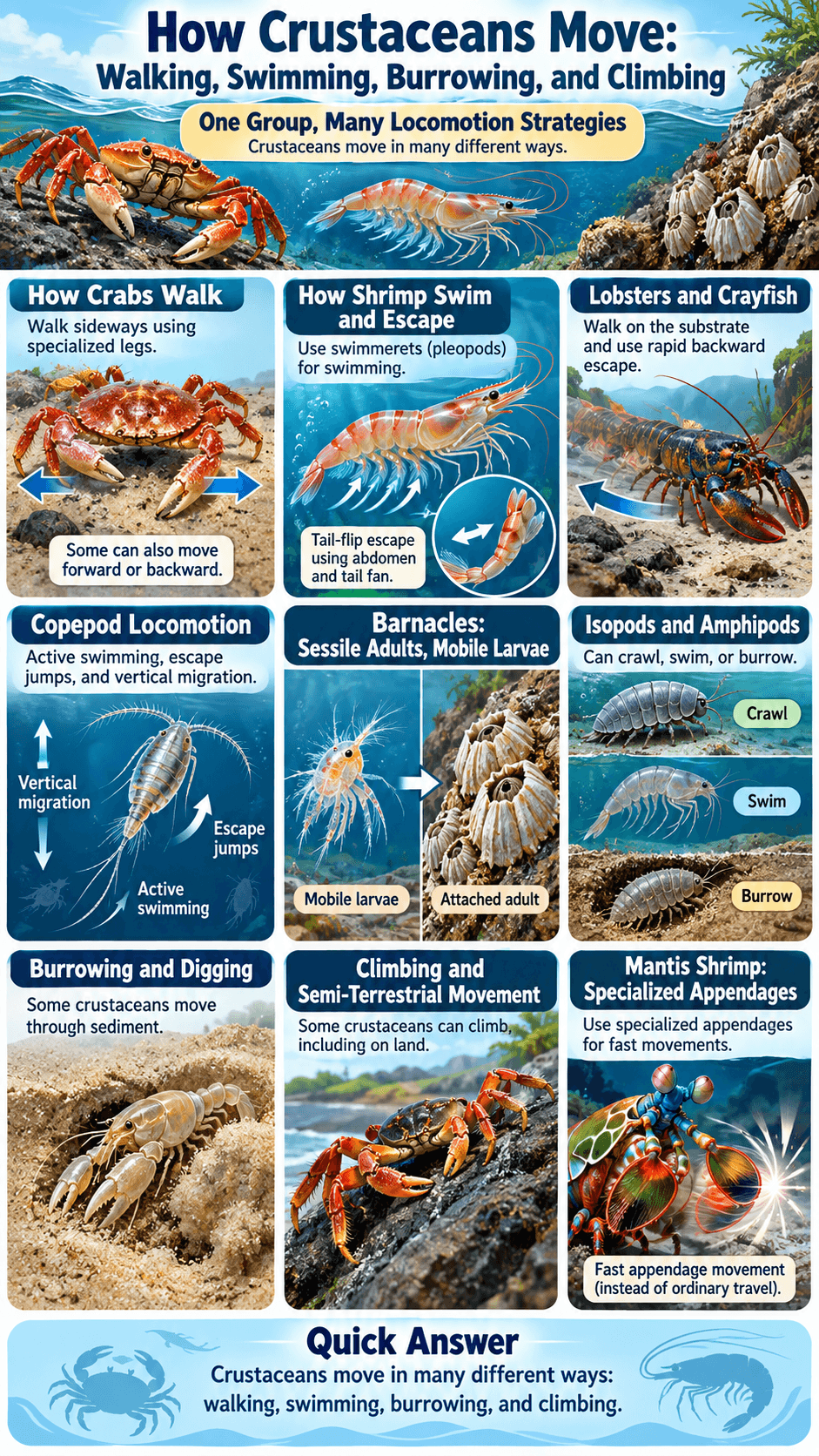 How Crustaceans Move