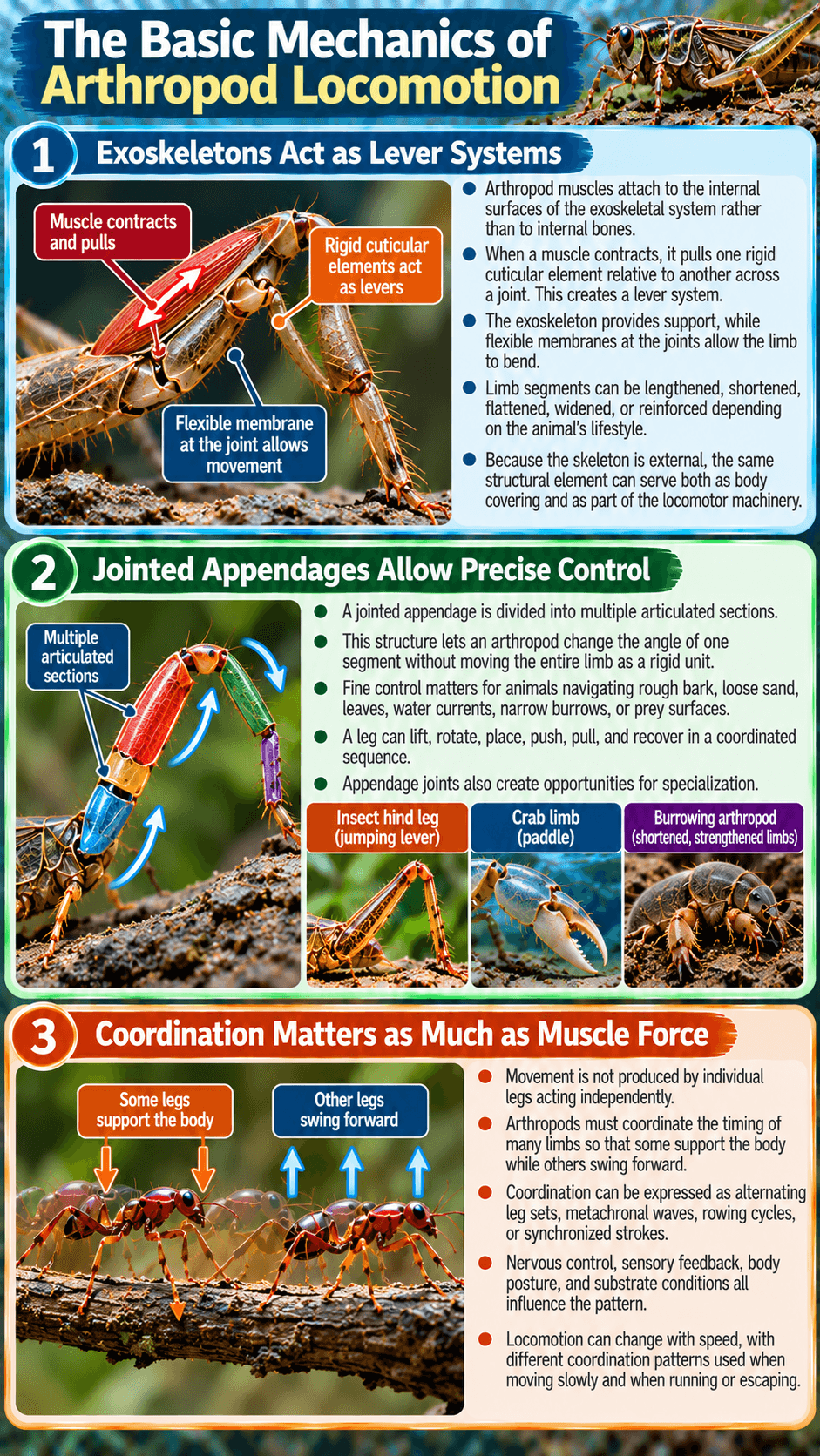 The Basic Mechanics of Arthropod Locomotion