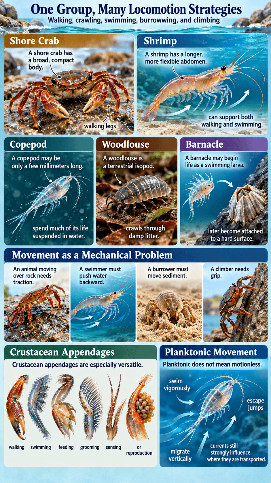One Group, Many Locomotion Strategies
