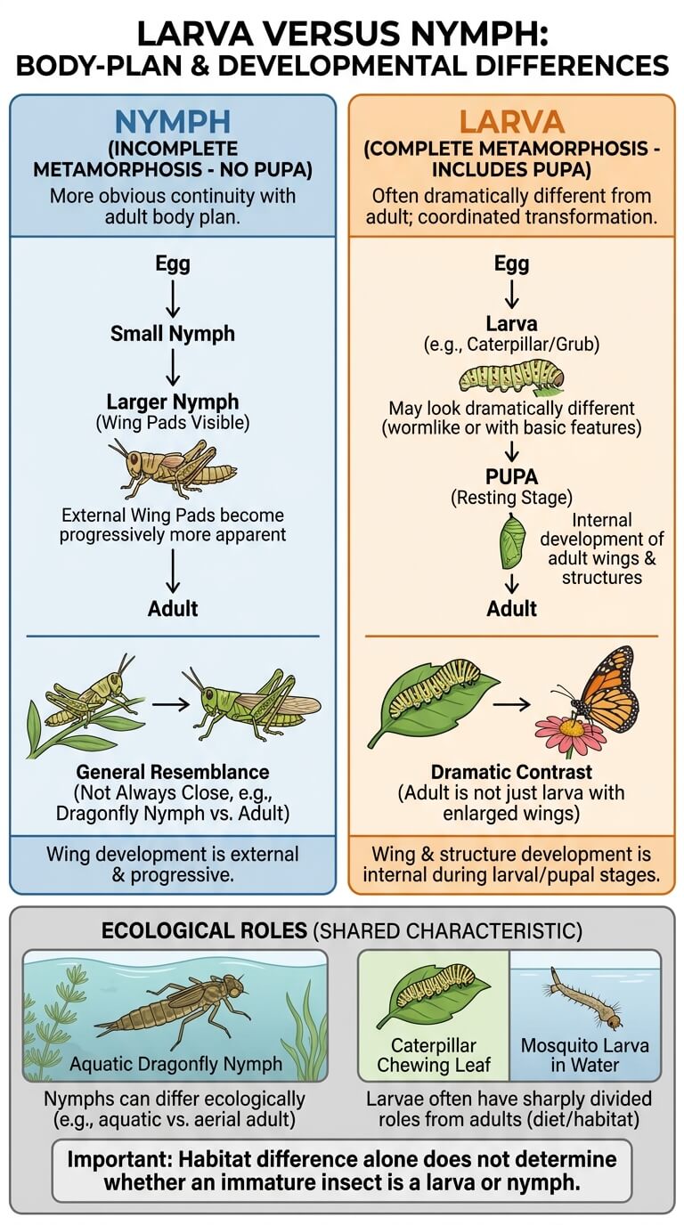 Larva Versus Nymph