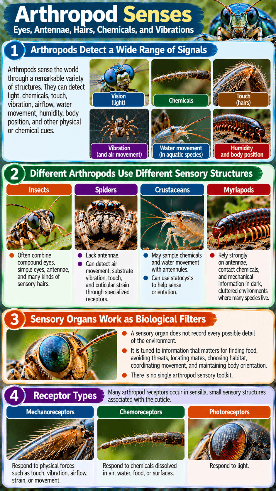 How Do Arthropods Sense Their Environment