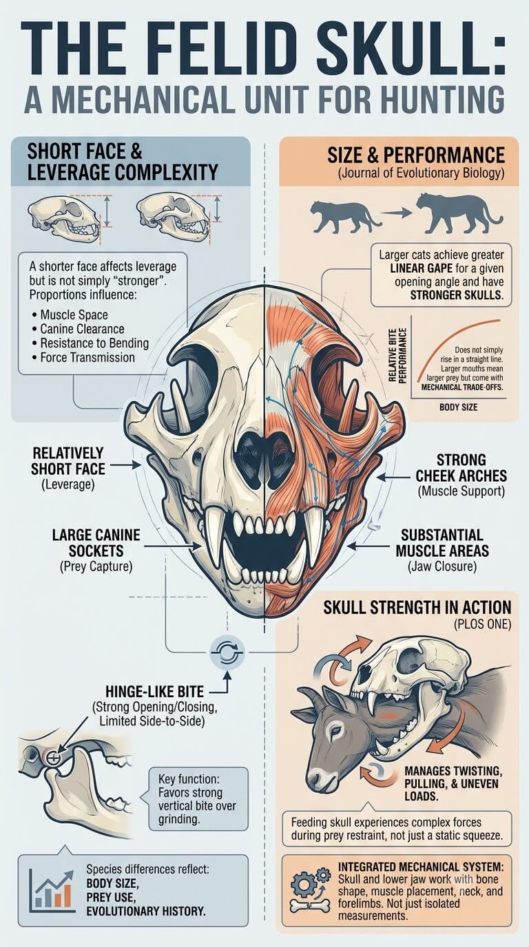 The Felid Skull Is Built as a Mechanical Unit